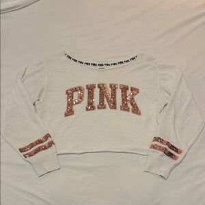 VS PINK Bling White Sweatshirt